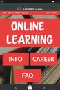 Digitally generated image of online education interface on screen Royalty Free Stock Photo