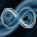 A digitally generated image showcasing an infinity symbol formed by intertwined, Royalty Free Stock Photo