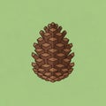 Digitally generated image of a stylized pinecone with a geometric design Royalty Free Stock Photo