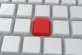 Digitally generated red key on keyboard Royalty Free Stock Photo