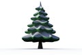 Digitally generated snowy Fir tree
