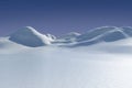 Digitally generated snowy land scape