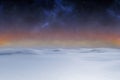 Digitally generated Snowy land scape