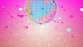 Digitally Generated Sparkle disco ball background 3D rendering Royalty Free Stock Photo