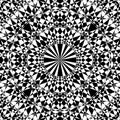 Random generated mandala like black and white pattern