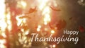 Digitally generated video of happy thanksgiving