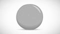 A digitally illustrated smooth round object with a light gray color Royalty Free Stock Photo