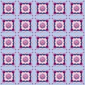 `Rododendron` - Seamless Pattern design in creative collage style - pastels and pinks