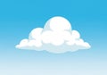 A digitally rendered cloud appears against a blue sky background. The cloud features Royalty Free Stock Photo