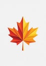A digitally rendered geometric maple leaf, Royalty Free Stock Photo