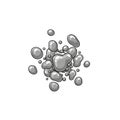 Collection of Grey Chrome Blob Shapes on a White Background Royalty Free Stock Photo
