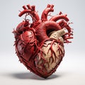 Stylized Anatomical Human Heart Illustration. Anatomical Artistry