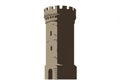 A digitally rendered illustration of a medieval-style stone tower. The structure Royalty Free Stock Photo