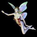 Flower fairy flies Royalty Free Stock Photo