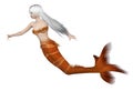 Mermaid with white hair