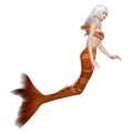 Mermaid with white hair