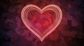 A digitally rendered image featuring a central heart shape composed of multiple, Royalty Free Stock Photo