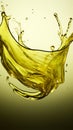 A digitally rendered olive engine oil splash, isolated with a clipping path Royalty Free Stock Photo