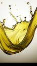 A digitally rendered olive engine oil splash, isolated with a clipping path Royalty Free Stock Photo