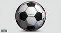 A digitally rendered soccer ball featuring a classic hexagon and Royalty Free Stock Photo