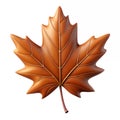 Digitally Rendered Symmetrical Brown Maple Leaf Design