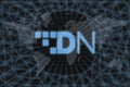 Digitalnote XDN Abstract Cryptocurrency. With a dark background and a world map. Graphic concept for your design Royalty Free Stock Photo