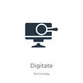 Digitate icon vector. Trendy flat digitate icon from technology collection isolated on white background. Vector illustration can