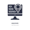 digitate icon on white background. Simple element illustration from Technology concept