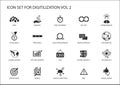 Digitilization icons for topics like Dev Ops, data, Digital services, digital product, globalization, technology, integrati