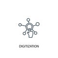 Digitization concept line icon. Simple