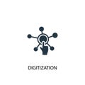 Digitization icon. Simple element