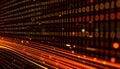 Digitized Data Streams Flowing Through Binary Code System