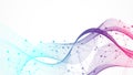 Digits abstract background with connected line and dots, web cover. Digital neural networks. Network and connection Royalty Free Stock Photo