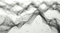 Digits abstract background with connected lines and dots wave flow Digital neural networks