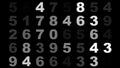 Digits in abstract exploring dynamic numbers and random numerical data on black texture for software development and data science