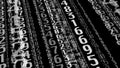 Mathematical numbers on black abstract data science algorithm for counting numerical digits and coding dynamic data in digital Royalty Free Stock Photo