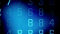 Numbers on blue exploring computational beauty of numerical code and dynamic data in data science and information technology Royalty Free Stock Photo