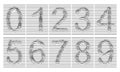 Digits of deformed parallel lines