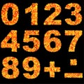 Digits made of flowers Royalty Free Stock Photo