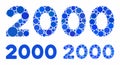 2000 digits text Composition Icon of Circle Dots Royalty Free Stock Photo