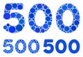 500 digits text Composition Icon of Round Dots Royalty Free Stock Photo