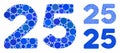 25 Digits Text Composition Icon of Round Dots Royalty Free Stock Photo