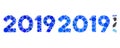 2019 Digits Text Mosaic Icon of Circle Dots Royalty Free Stock Photo
