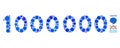 1000000 Digits Text Mosaic Icon of Circle Dots Royalty Free Stock Photo
