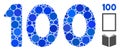 100 Digits Text Mosaic Icon of Round Dots Royalty Free Stock Photo