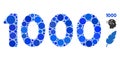 1000 Digits Text Composition Icon of Circles Royalty Free Stock Photo