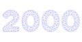 2000 Digits Text Polygonal Frame Vector Mesh Illustration Royalty Free Stock Photo