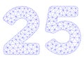25 Digits Text Polygonal Frame Vector Mesh Illustration Royalty Free Stock Photo