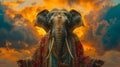 Dignified elephant adorned Royalty Free Stock Photo