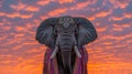 Dignified elephant adorned Royalty Free Stock Photo